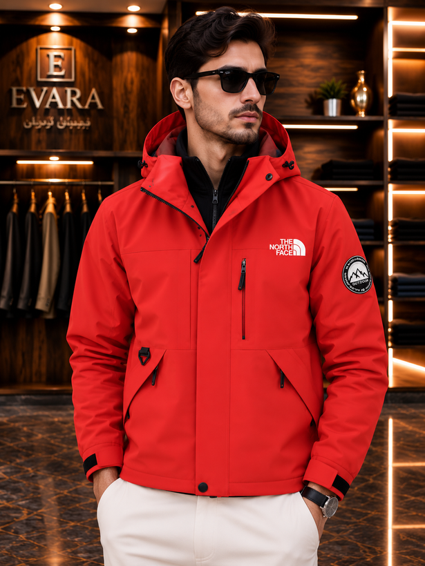 کاپشن دو پوش پلار دار دو قلو (گورتکس) مارک North face کد 99699