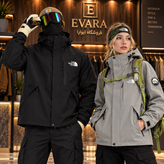 کاپشن دو پوش پلار دار دو قلو (گورتکس) مارک North face کد 99699